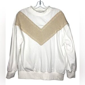 Ipekyol Oversized Long Sleeve Crewneck Sweater With Knit Design Can Fit S/M/L